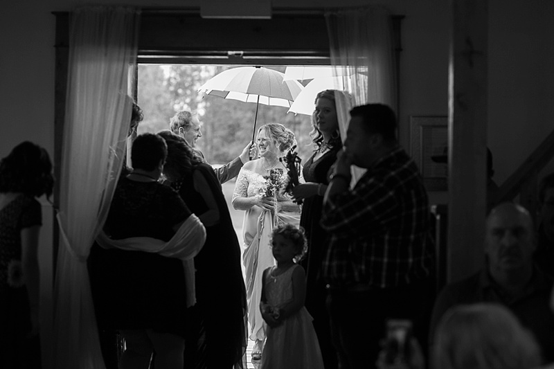 rainy day wedding